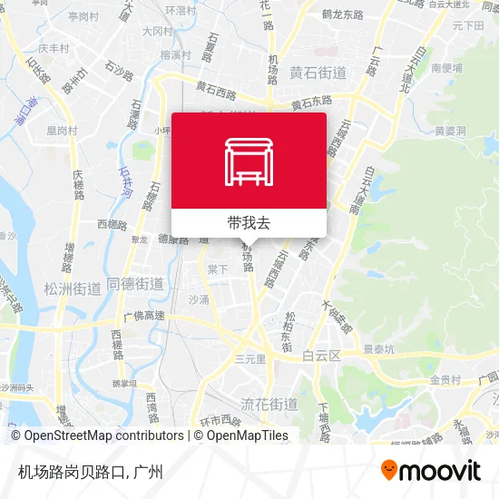 机场路岗贝路口地图