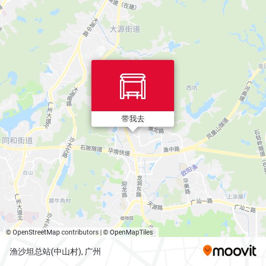 渔沙坦总站(中山村)地图