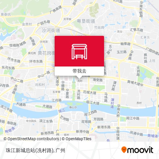 珠江新城总站(冼村路)地图