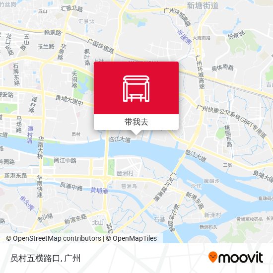 员村五横路口地图