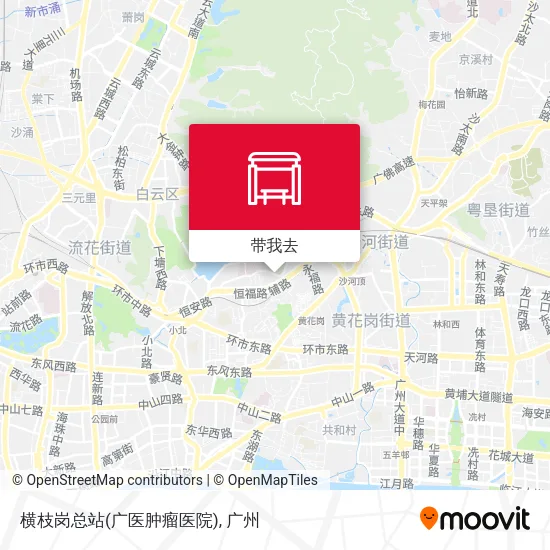 横枝岗总站(广医肿瘤医院)地图