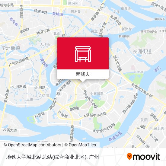 地铁大学城北站总站(综合商业北区)地图