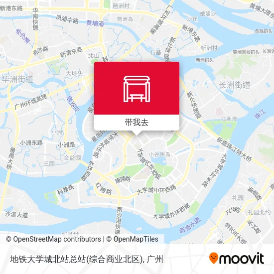 地铁大学城北站总站(综合商业北区)地图