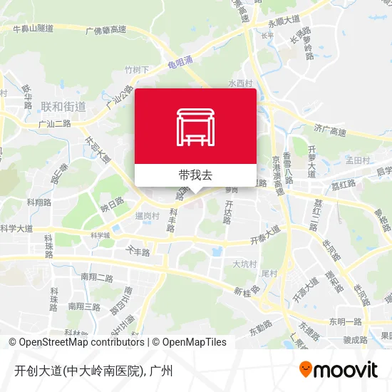开创大道(中大岭南医院)地图