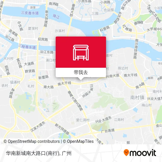 华南新城南大路口(南行)地图