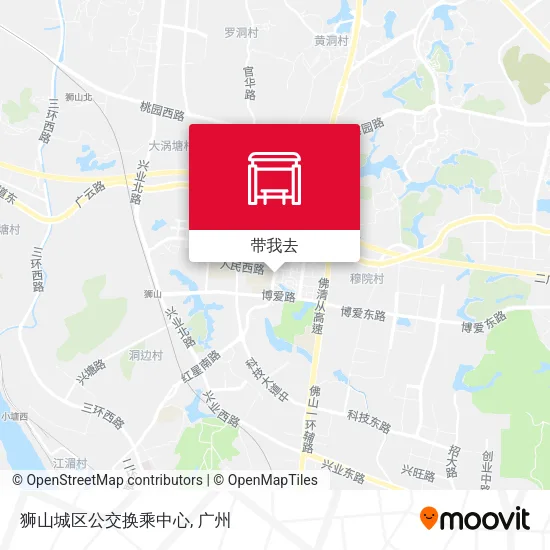 狮山城区公交换乘中心地图