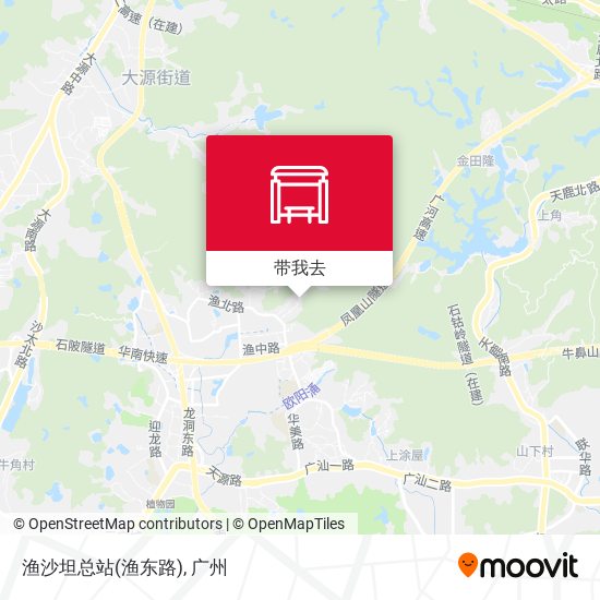 渔沙坦总站(渔东路)地图