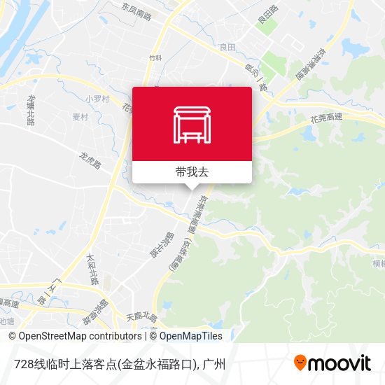 728线临时上落客点(金盆永福路口)地图