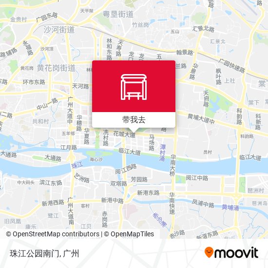 珠江公园南门地图
