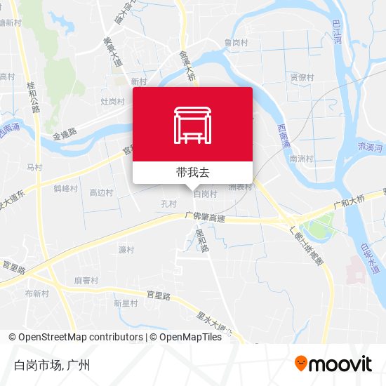 白岗市场地图