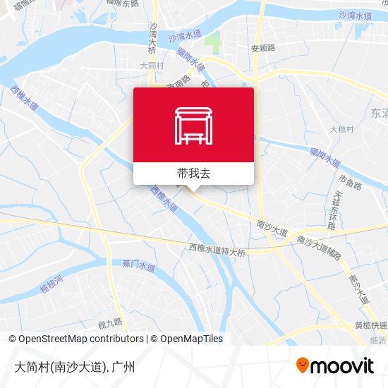 大简村(南沙大道)地图