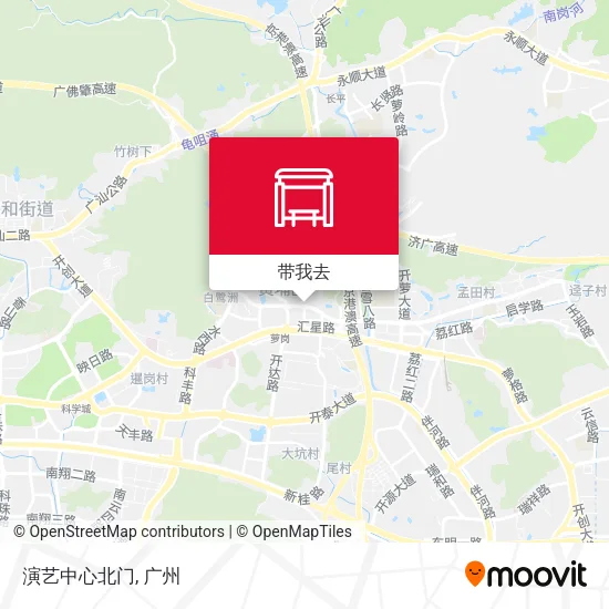 演艺中心北门地图