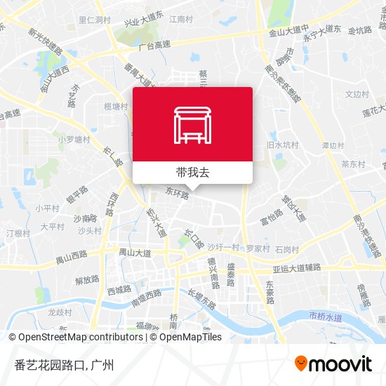 番艺花园路口地图