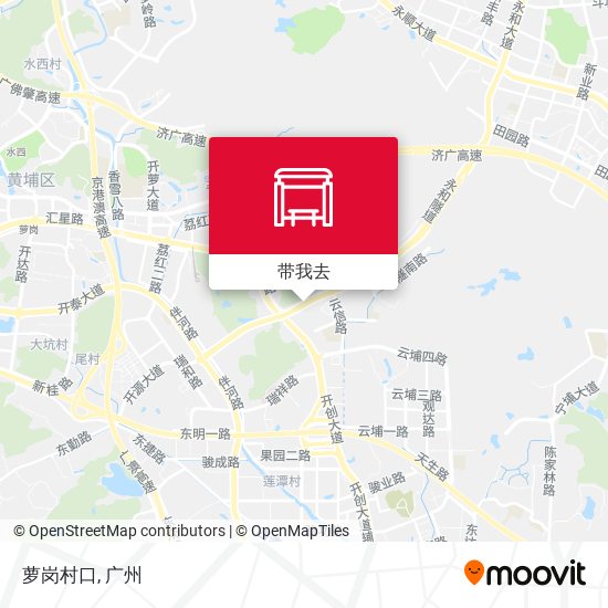 萝岗村口地图