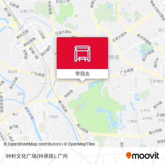 钟村文化广场(钟屏路)地图
