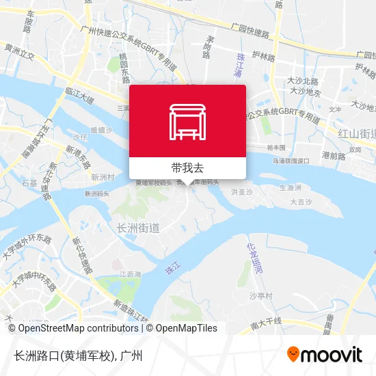 长洲路口(黄埔军校)地图