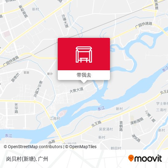 岗贝村(新塘)地图
