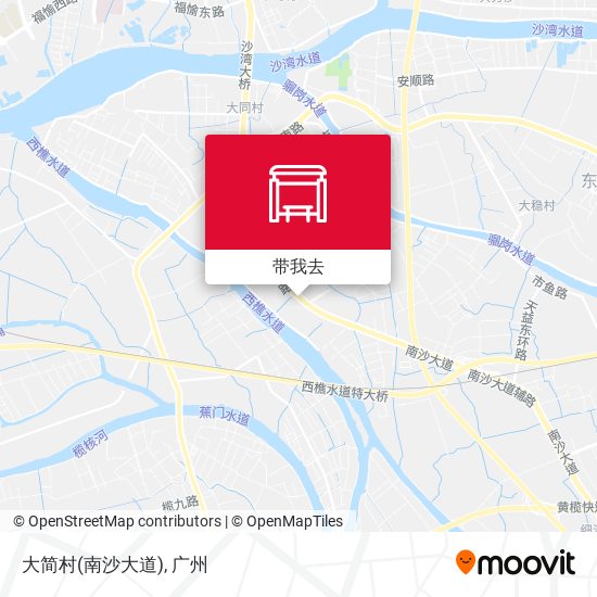大简村(南沙大道)地图