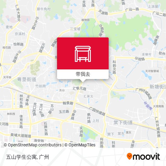 五山学生公寓地图