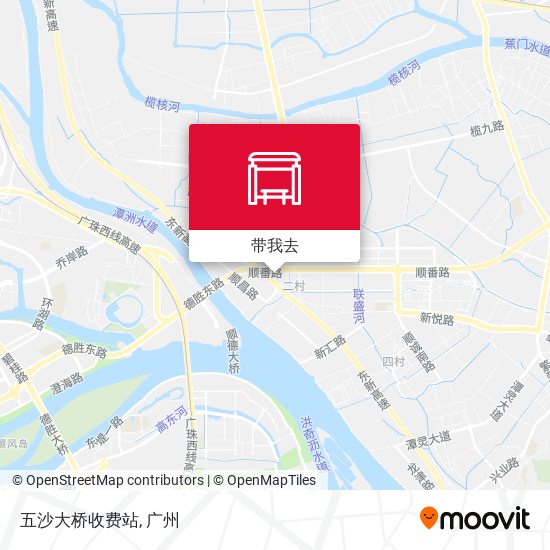 五沙大桥收费站地图