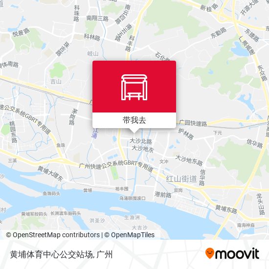 黄埔体育中心公交站场地图