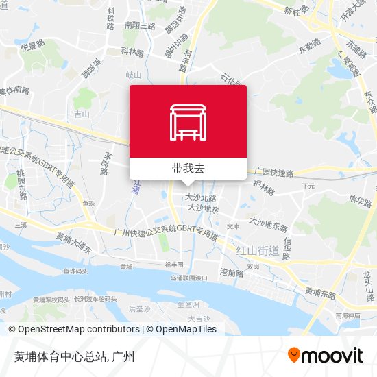 黄埔体育中心总站地图