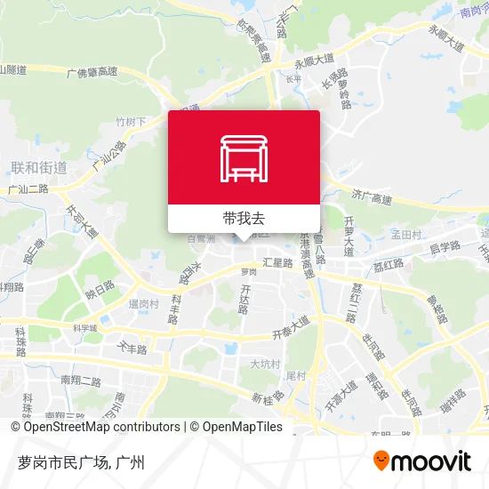 萝岗市民广场地图
