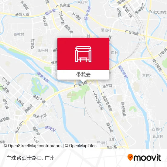 广珠路烈士路口地图