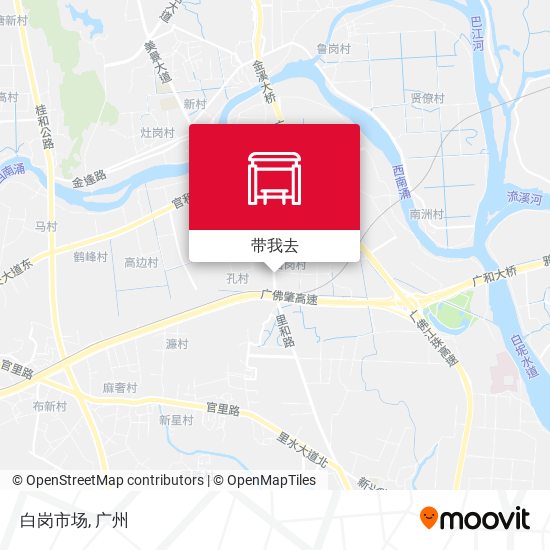 白岗市场地图