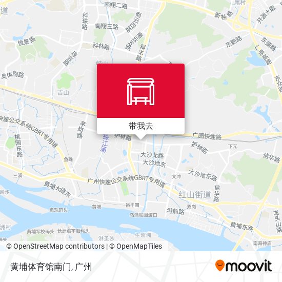 黄埔体育馆南门地图