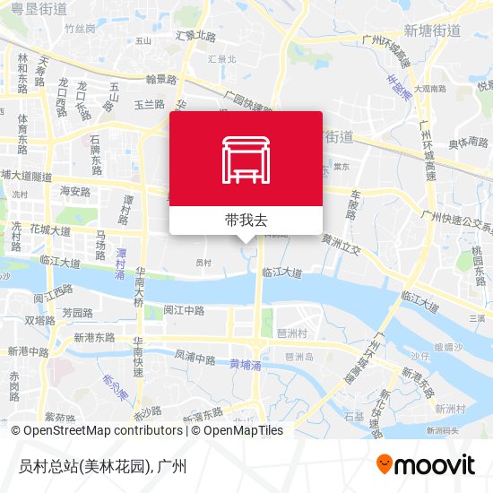 员村总站(美林花园)地图