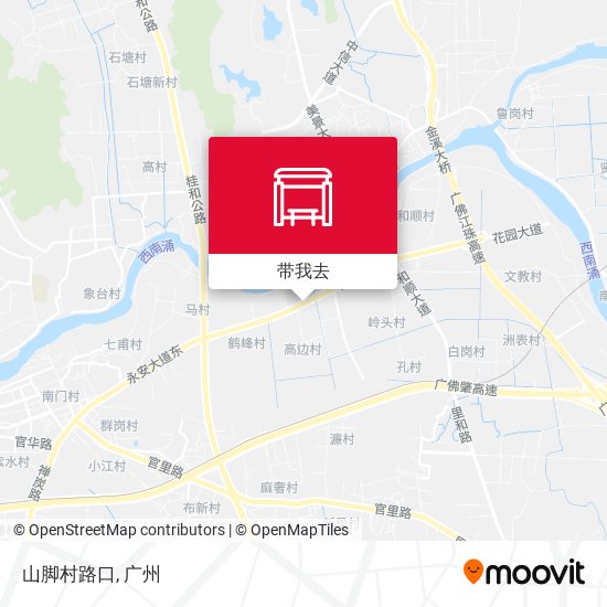 山脚村路口地图