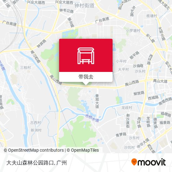 大夫山森林公园路口地图