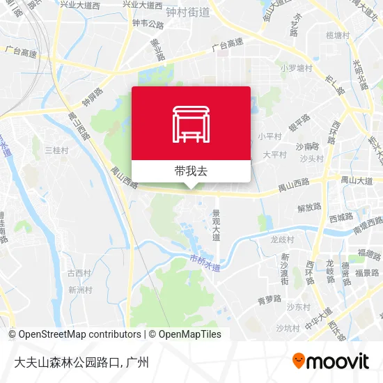 大夫山森林公园路口地图