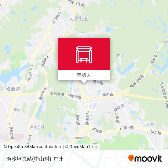 渔沙坦总站(中山村)地图