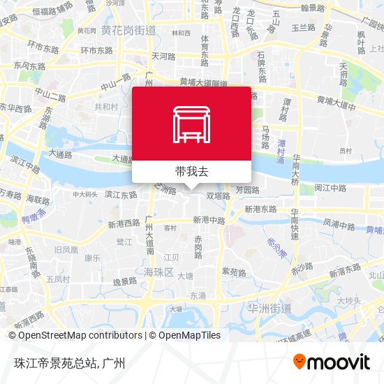 珠江帝景苑总站地图