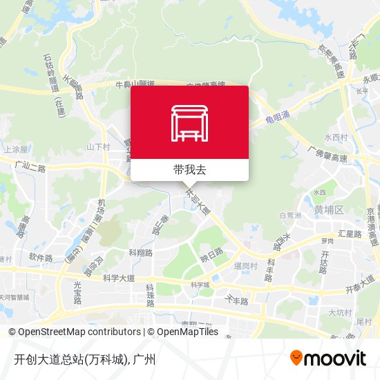 开创大道总站(万科城)地图