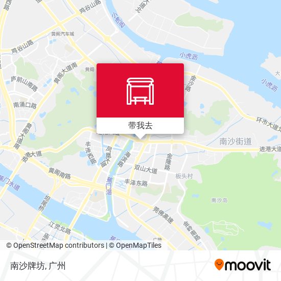 南沙牌坊地图