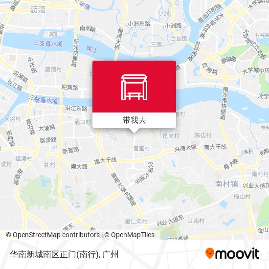 华南新城南区正门(南行)地图
