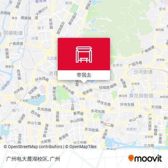 广州电大麓湖校区地图