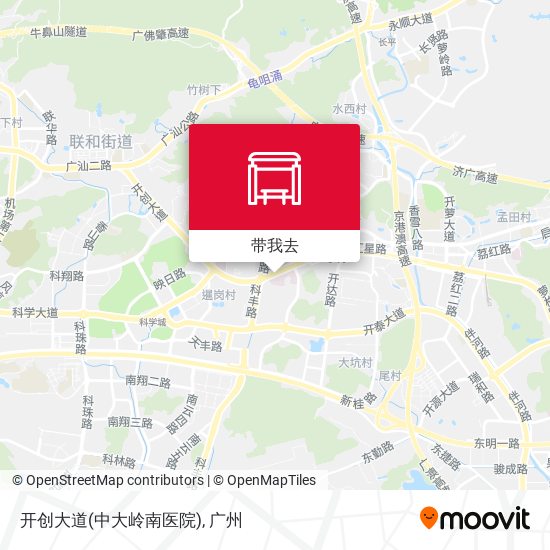 开创大道(中大岭南医院)地图
