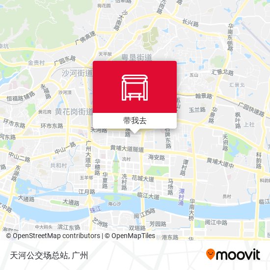 天河公交场总站地图