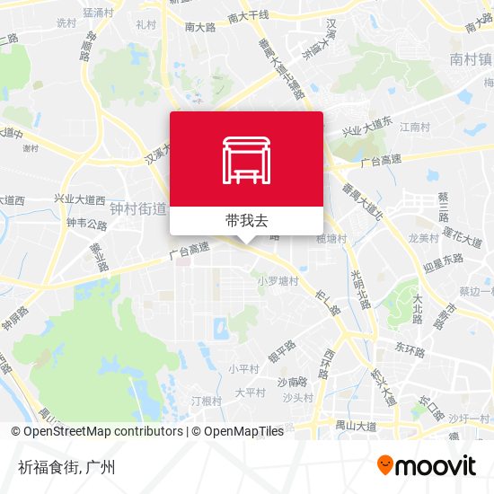 祈福食街地图