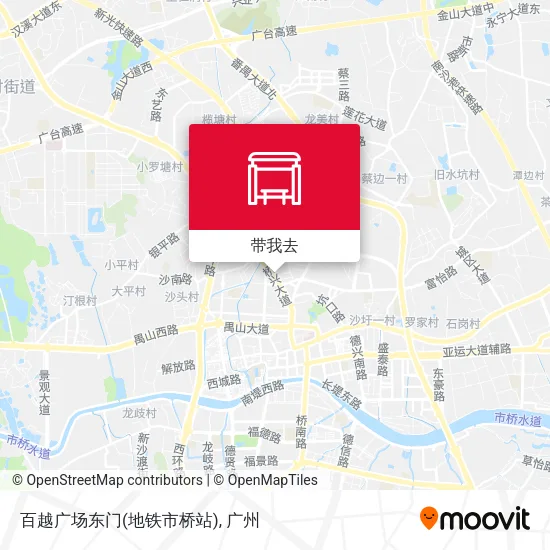 百越广场东门(地铁市桥站)地图