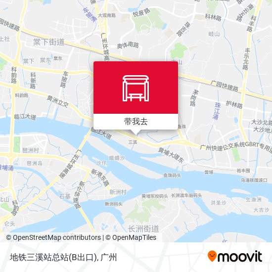 地铁三溪站总站(B出口)地图