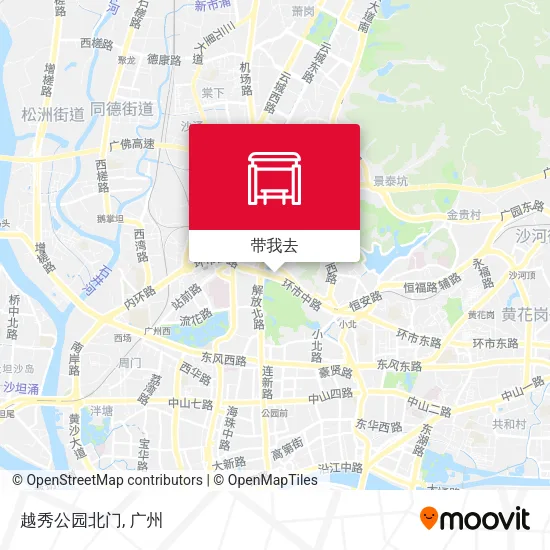 越秀公园北门地图
