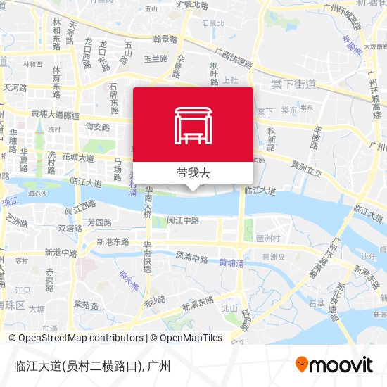 临江大道(员村二横路口)地图