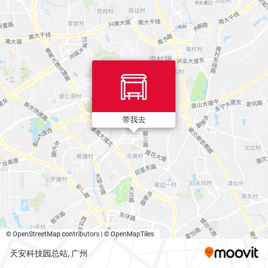 天安科技园总站地图