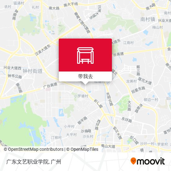 广东文艺职业学院地图