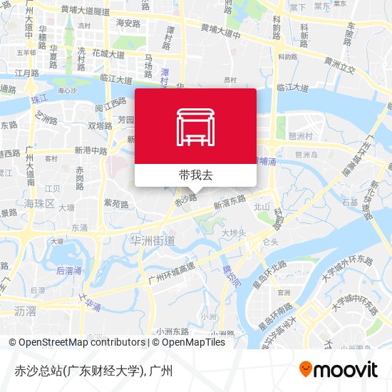 赤沙总站(广东财经大学)地图